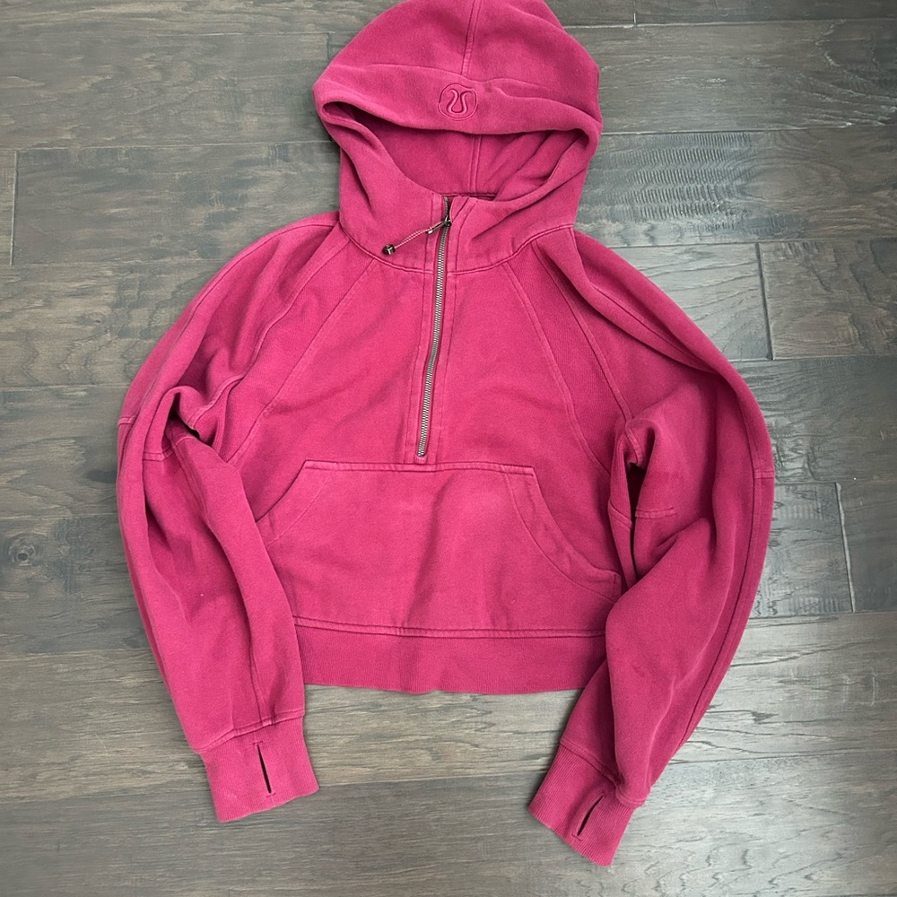 Lululemon Athletica Scuba Half-Zip Magenta Hoodie